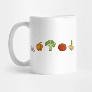 line of vegetables Mug